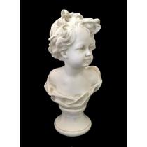 Busto Decorativo Branco Poliresina Menino Formosa Busto Decorativo Branco Poliresina Menino Formosa