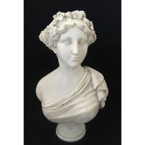 Busto Decorativo Branco Poliresina Mulher Grega Formosa Busto Decorativo Branco Poliresina Mulher Grega Formosa
