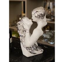 Busto Decorativo homem Mulher se Beijando Formosa Busto Decorativo homem Mulher se Beijando Formosa
