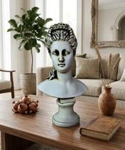 Busto Deusa Romana Proserpina Decoração Roma Antiga 32 Cm ! Branco Envelhecido Busto Deusa Romana Proserpina Decoração Roma Antiga 32 Cm ! Branco Envelhecido