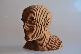 Busto Flash Quebra Cabeça 3d. Miniatura Em Mdf