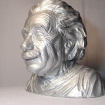 Busto Pequeno Decorativo - Einstein (Prateado)