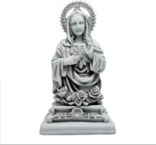 Busto Sagrado Coração de Maria Mármore 25 cm Flor