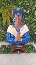 Busto Santa Sara Kali Azul 24 CM Ciganos Decorativa Novidade - ARTE & DECORAÇÃO