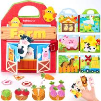 Busy Board Hahaland Farm Animals para crianças de 1 a 3 anos Busy Board Hahaland Farm Animals para crianças de 1 a 3 anos
