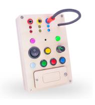 Busy Board Montessori Infantil Espamig - Com Luzes LED, Chave e Fios - Brinquedo Sensorial para Crianças de 1 a 3 Anos