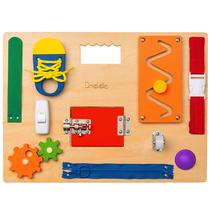 Busy Board - Quadro de Atividades Montessori de Madeira para Crianças