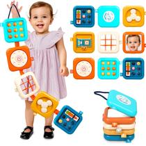 Busy Board Vunrahsg para brinquedo Montessori de 1 a 3 anos Busy Board Vunrahsg para brinquedo Montessori de 1 a 3 anos