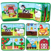 Busy Book JoyCat Farm Animal para crianças pequenas com Learning Activ Busy Book JoyCat Farm Animal para crianças pequenas com Learning Activ