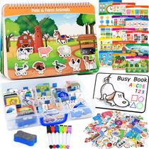 Busy Book RichBoy Montessori com caixa de armazenamento para crianças de 3 anos ou mais