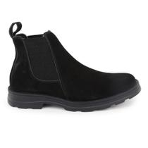 Butina Chelsea em Couro Nobuck Sola de Borracha Blaqueada Palmilha Gel PU