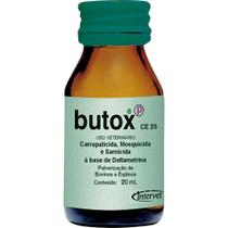 Butox Intervet P Carrapaticida, Mosquicida para Bovinos Vidro 20ml - Embalagem com 25 Unidades