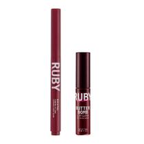 Butter Bomb Gloss Savage + Lapiseira Labial Volume Big & Full Red Wine - Ruby Kisses