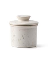 Butter Crock XELA Ceramic Salpiced White com linha de água