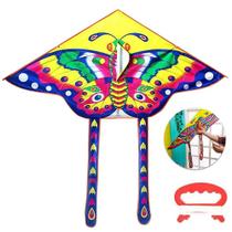 Butterfly Flying Kite, Kite Triângulo, Brinquedo colorido, Esportes ao ar livre, 15m