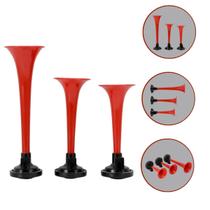 Buzina 3 Corneta Verdureiro Vermelha Sem Compressor