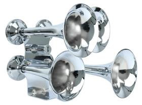 Buzina Ar Caminhão Som De Trem Navio 4 Cornetas Bivolt