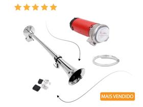 Buzina Ar Marítima Náutica Lancha Caminhão C/ Compressor 12v Buzina Ar Marítima Náutica Lancha Caminhão C/ Compressor 12v