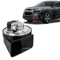 Buzina Automotiva C4 Cactus 2018 a 2024 Am80sx H Conector Sicma Branco Agudo 12v Caracol 2 Terminais