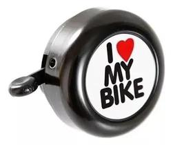Buzina Bicicleta Campainha Trim Trim I Love My Bike Preta Buzina Bicicleta Campainha Trim Trim I Love My Bike Preta