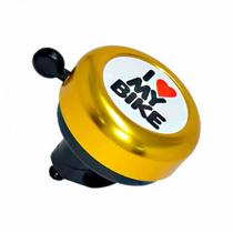 Buzina Campainha Trim Trim Para Bike I Love My Bike Amarela