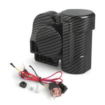 Buzina De Ar Compacta Super Potente 12V 200W 450Hz Estilo Carvão Para Carro, Moto, Caminhão, Iate,