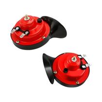 Buzina De Trem 12V Impermeável Vermelha E Preta Para Caminhões, Barcos, Carros, Motocicletas E Buzina De Trem 12V Impermeável Vermelha E Preta Para Caminhões, Barcos, Carros, Motocicletas E