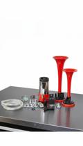 Buzina Dupla Com Compressor 12V e Kit de Instalação