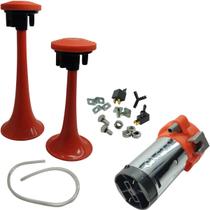 Buzina eletropneumatica 2 cornetas 12v carro/ caminhao universal Buzina eletropneumatica 2 cornetas 12v carro/ caminhao universal