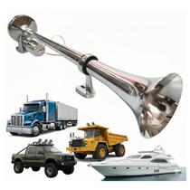 Buzina Eletropneumática Caminhão Marítima Carro 45cm 12v/24v