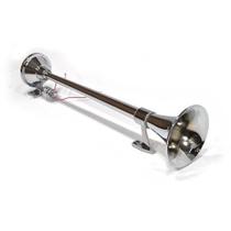 Buzina Eletropneumática Marítima 24V Metal AB305 74CM Com Kit de Instalação