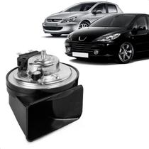 Buzina Peugeot 307 2004 a 2012 Am80sx H Conector Sicma Branco Agudo 12v Caracol 2 Terminais