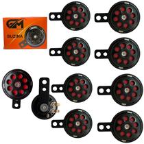 Buzina universal moto 12v cg today titan 125 kit com 10