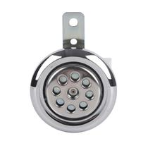 Buzina universal para motocicleta à prova d'água 105dB alto 12V 85mm com capa cromada em favo de mel Buzina universal para motocicleta à prova d'água 105dB alto 12V 85mm com capa cromada em favo de mel