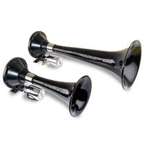 Buzinas de Ar Kleinn 220 Duplas para Trem 12V Preto Buzinas de Ar Kleinn 220 Duplas para Trem 12V Preto