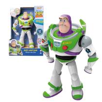 Buzz Lightyear Toy Story Boneco Articulado Com Som Original, Toyng, Fala 10 Frases Em PT-BR