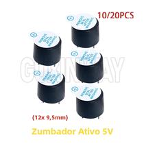 Buzzer Piezo Ativo Mini 5V 12x9.5mm Com Alarme De Tom Contínuo Para Arduino Buzzer Piezo Ativo Mini 5V 12x9.5mm Com Alarme De Tom Contínuo Para Arduino