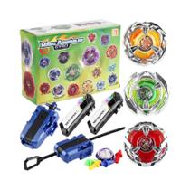 BX Explosive Gyro Toy BX Gyro Set, lançador de giroscópio de combate 4 em 1 para duas pessoas