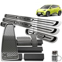 BYD Dolphin Mini 2023/2025 Soleira Baixo Relevo Pedaleira Descanso Inox