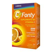 C Fonty Vitamina C 45mg 100% IDR 30 Cprs Mastigaveis - Vidora