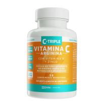 C-Triple + Arginina - Vit C 500mg + Zinco 5mg + Vit D 200UI + Arginina 500mg 30 comprimidos C-Triple + Arginina - Vit C 500mg + Zinco 5mg + Vit D 200UI + Arginina 500mg 30 comprimidos