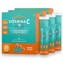C - Triple Vitamina C 1g 400UI 3 Tubos Divina Pharma