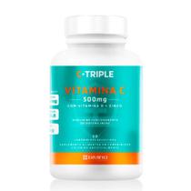 C-Triple Vitamina C 500mg com Vitamina D + Zinco 30 Comprimidos Revestidos - Divina Pharma