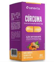 C u u rr c u m a + Vitamina E com 60 cápsulas -Sanavita