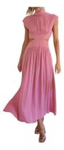C0902-Vestido Solto Largo Comfy Chá Revelação Soltinho Casual M481