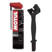 C1 limpa corrente motul chain clean (spray) 400ml + escova