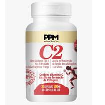 C2 colágeno tipo 2 com vitamina c + magnésio 500mg 30 caps - PPM NUTRA