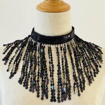 C3001-Colar Paetê Lantejoula Longo Adereço Franja 5JL1415
