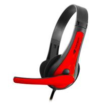 C3Tech Headset PH-30BK Preto/Vermelho 1 Conexão P2 Microfone com Haste Flexível Circumaural (Over-Ear) Microfone omnidir