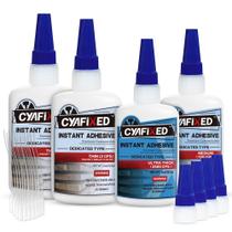 CA Glue CYAFIXED Woodworking 2 frascos de 60 mL de espessura e 30 mL de médio